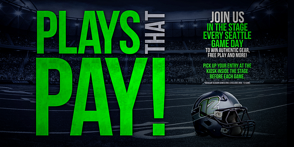 Join us in The Stage for all Seattle football games.