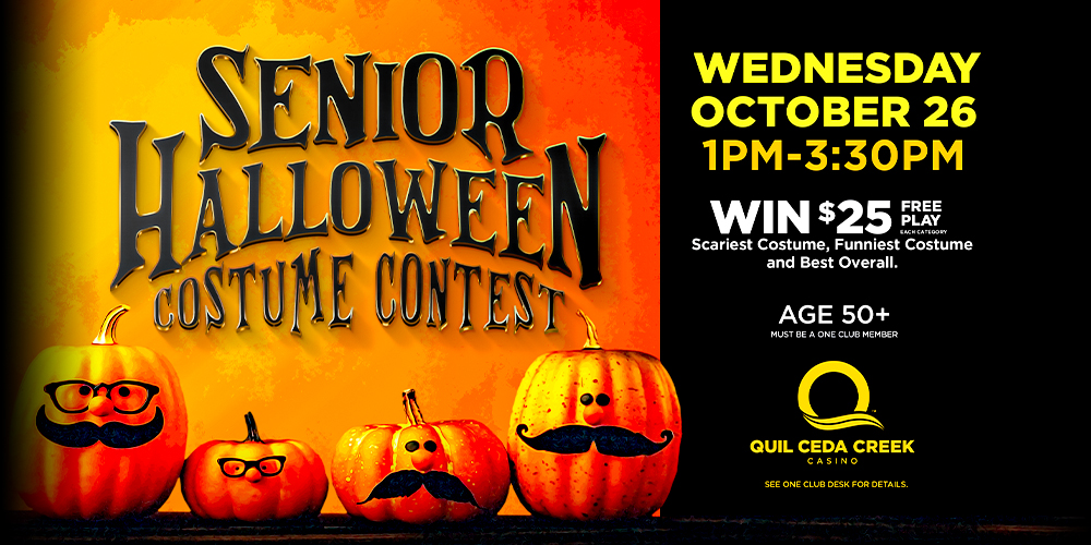 Win $25 Free Play for scariest costume, funniest costume and best overall!