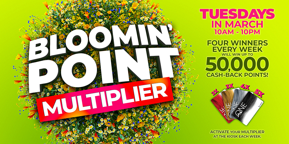 Watch your points grow with up to a 5X point multiplier at Quil Ceda Creek Casino!