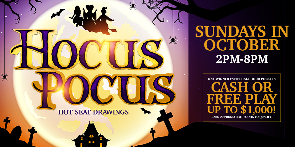 Hocus Pocus Hotseat Drawings promo, Sundays in October