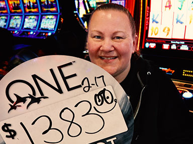 Michelle T. won $1,383 playing Triple Fortune Dragon Unleashed at Quil Ceda Creek Casino!