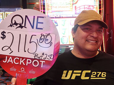 Marcus C. won $2,115 playing Triple Fortune Dragon - Unleashed at Quil Ceda Creek Casino!