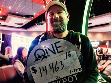 Kyle N. won $14,463 playing Lock It Link - Huff n' More Puff at Quil Ceda Creek Casino!