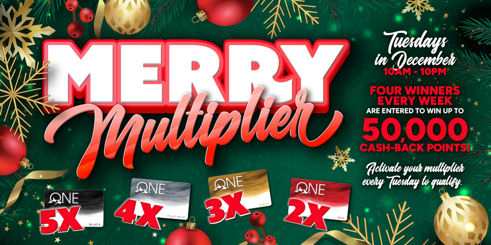 Make your December merrier, with a personalized point multiplier at Quil Ceda Creek Casino!