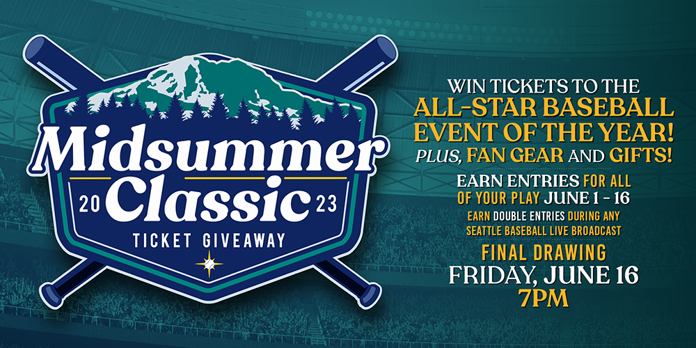 Win a pair of terrace level tickets to the Seattle baseball event of the year, plus fan gear and gifts!
