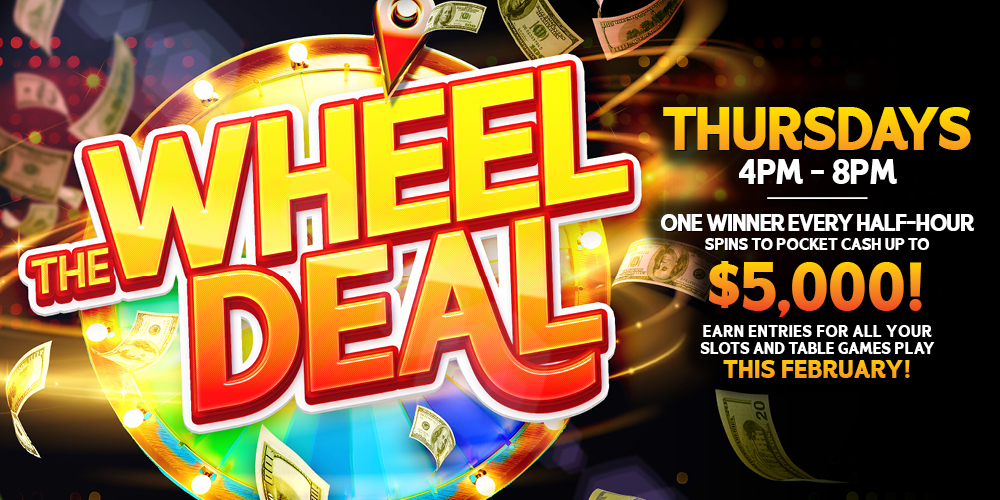 Spin the mega prize wheel and win up to $5,000 cash at Quil Ceda Creek Casino!