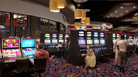 Artist rendition of the gaming floor at the New Quil Ceda Creek Casino opening on February 3rd, 2021 located in Marysville!