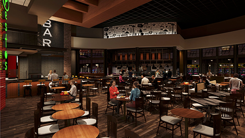Artist rendition of The Kitchen interior at the New Quil Ceda Creek Casino opening on February 3rd, 2021 located in Marysville!